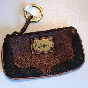 COLE HAAN NWT Leather Key Card Case Tri-Color